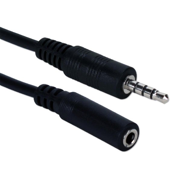 Qvs QVS CC411-12 12 ft. & 3.5 mm 3 Ring Mini Stereo Headset Mic & Audio Extension Cable CC411-12